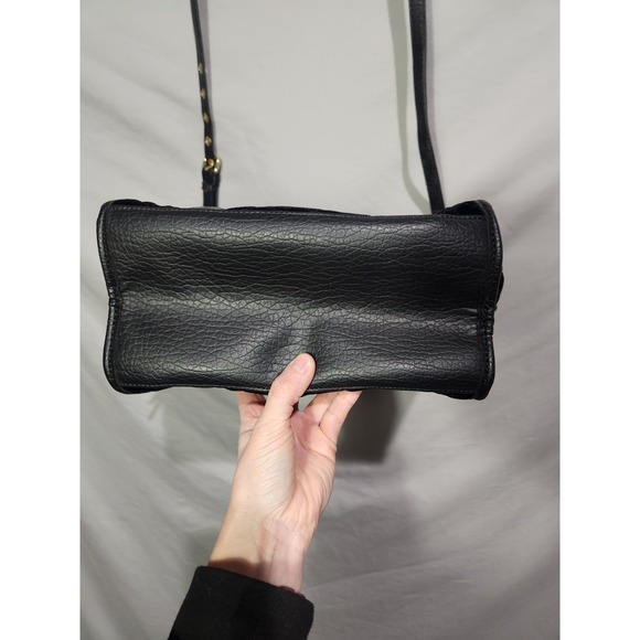 Y2K Juicy Couture Black Quilted Velvet Purse Leather Trim Gold Stud Heart - Picture 5 of 9